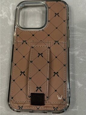 Stylish Brown Quilted Phone Case with Strap